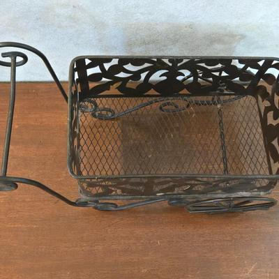 Metal Pram Decorative Basket