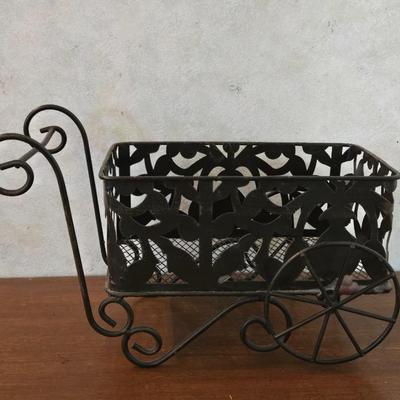 Metal Pram Decorative Basket