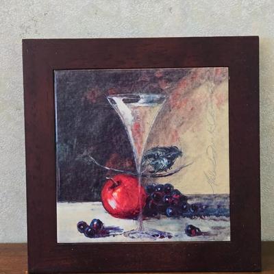 Fruit and Cocktail Glass Deco Trivet