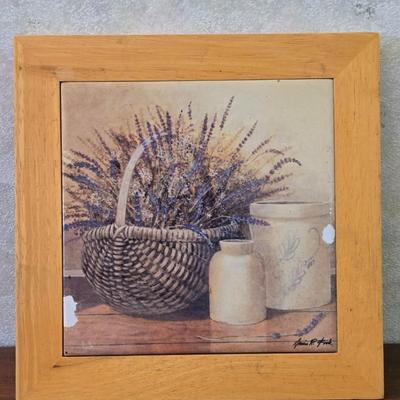 Crocks and Basket of Flowers Design Trivet