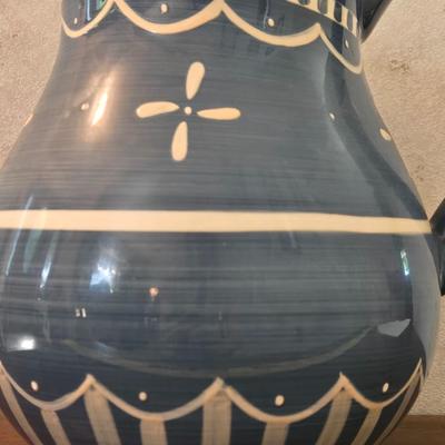 Susan Winget Ceramic Blue and White Pitcher