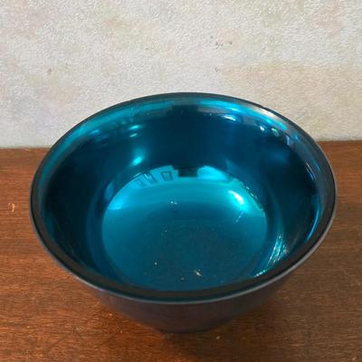 Gorham Silverplate Bowl with Blue Glass Insert