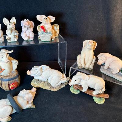 Lot 24. Ten Piggin Figurines