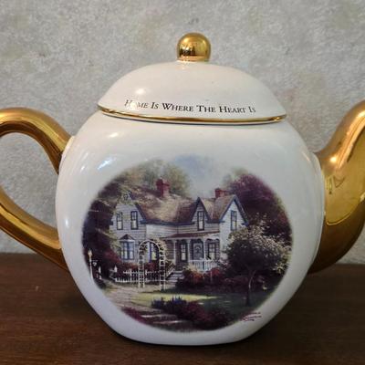 Thomas Kinkade Ceramic Teapot