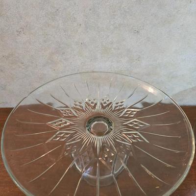 Glass Fluted Pedestal & Cake Dome