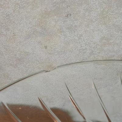 Glass Fluted Pedestal & Cake Dome