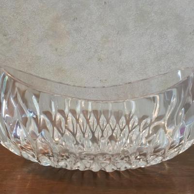 Cut Crystal Boat Shape Dish