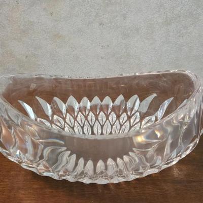 Cut Crystal Boat Shape Dish