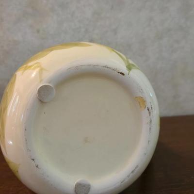 White Ceramic Floral Pitcher