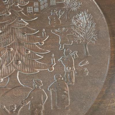 Italian Glass Christmas Platter