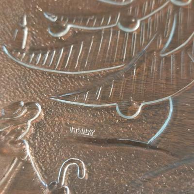 Italian Glass Christmas Platter
