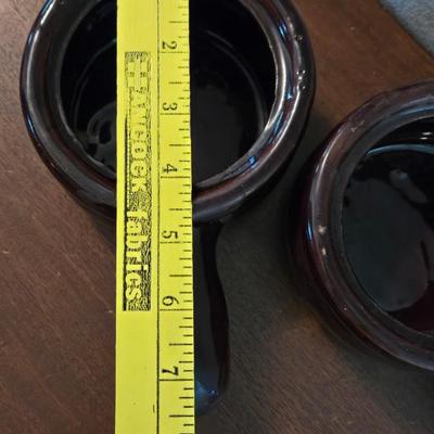 (2) Ceramic Crock Soup Bowls