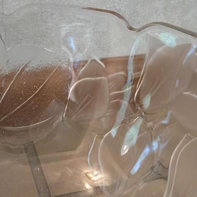 Frosted Flowers Crystal Bowl