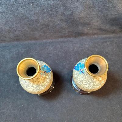 Lot 36. Pair of Chinese Cloisonné Vases