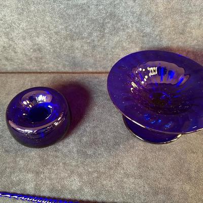 Lot 39. Cobalt Glass Pieces