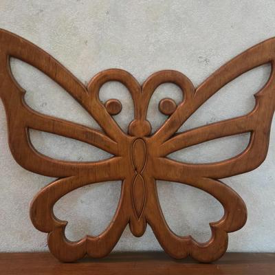 Wood Butterfly Deco