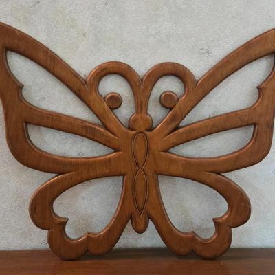 Wood Butterfly Deco