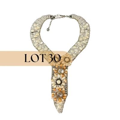 -30- ARTISAN | Beaded Collar Tie Necklace