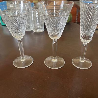 Ralph Lauren Herringbone Crystal Glasses