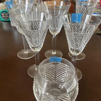 Ralph Lauren Herringbone Crystal Glasses