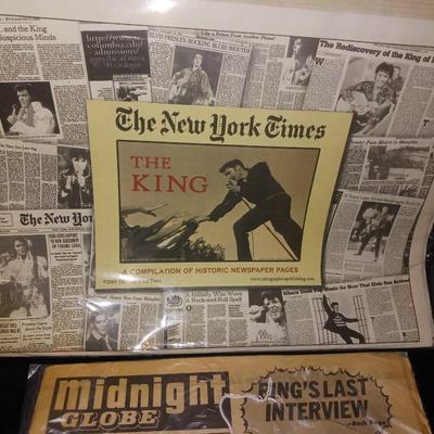 THE NEW YORK TIMES A COMPLIATION OF HISTORIC NEWSPAPER PAGES "THE KING"