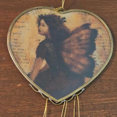 Glass Heart Angel Chime