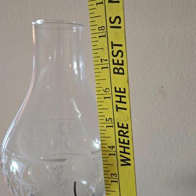 Antique Glass Kerosene Lamp with Decorative Design Flute
