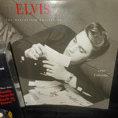 ELVIS MUSICAL ORNAMENT AND 2 CALENDARS