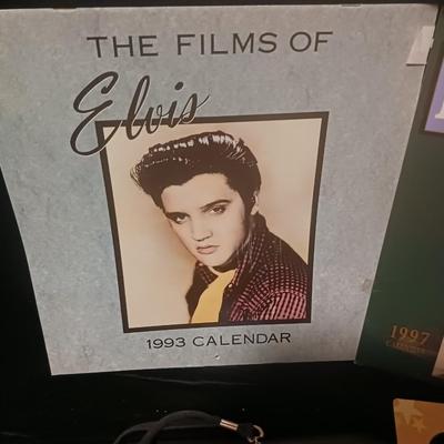ELVIS ENTOURAGE LANYARD, DOOR HANGER AND 2 CALENDARS