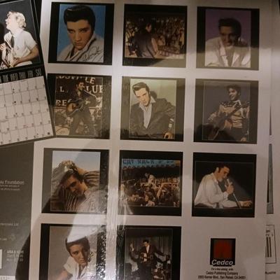ELVIS ENTOURAGE LANYARD, DOOR HANGER AND 2 CALENDARS