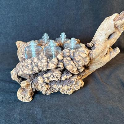 Lot 50. Driftwood Oil Lamp