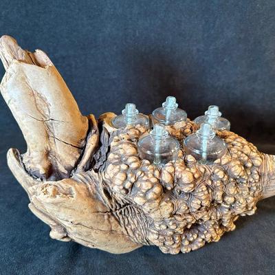 Lot 50. Driftwood Oil Lamp