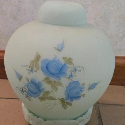 FENTON Marked and Signed Vase with Base and Lid