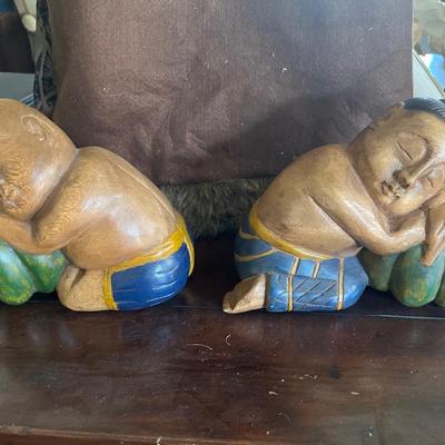 Wooden Bookends -