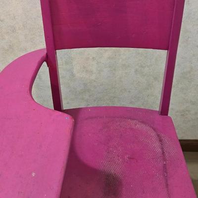 Pink Wood Vintage Desk