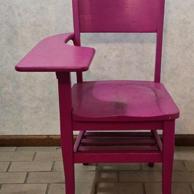 Pink Wood Vintage Desk