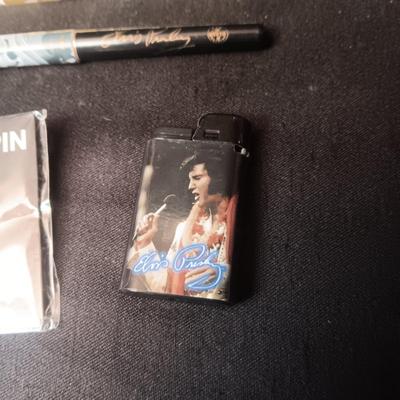 ELVIS STICKY PIX'S, PEN & PENCIL, ELVIS PEN AND LIGHTER
