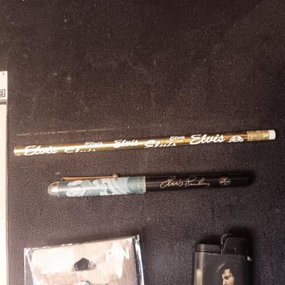 ELVIS STICKY PIX'S, PEN & PENCIL, ELVIS PEN AND LIGHTER