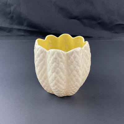 -34- BELLEEK | Porcelain Cobb Luster Tulip Vase Bowl | 6th Mark