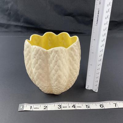 -34- BELLEEK | Porcelain Cobb Luster Tulip Vase Bowl | 6th Mark