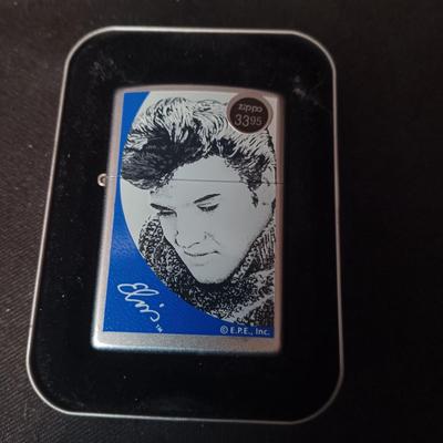 ELVIS ZIPPO LIGHTER IN A CASE