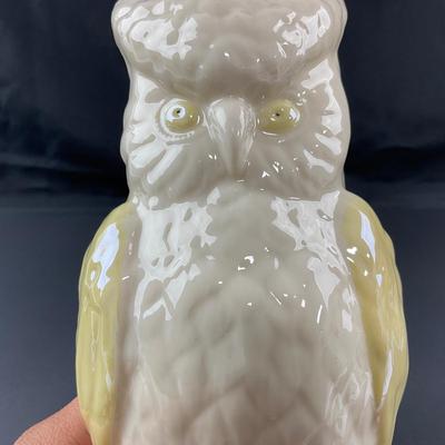 -35- BELLEEK | Porcelain Luster Owl Vase | 6th Mark