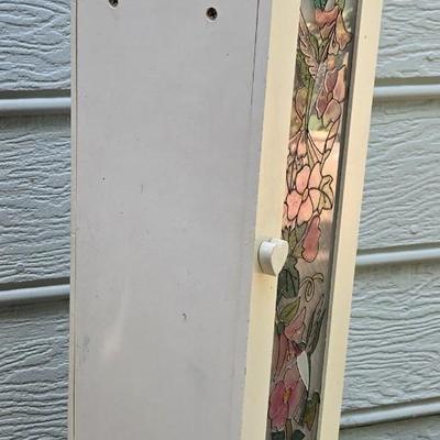 Floral Glass Front Small Cabinet