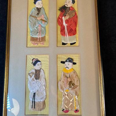 Lot 59. Framed Piece Asian Theme