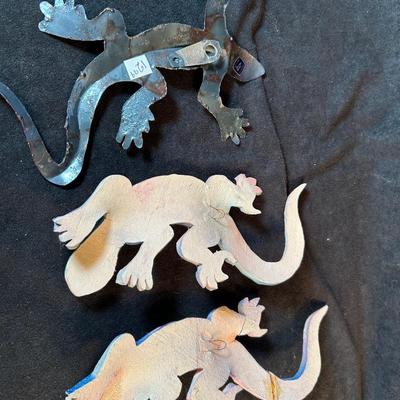 Lot 72. Three Lizard Art Pieces