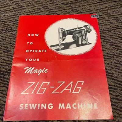 Zig zag sewing machine pamphlet