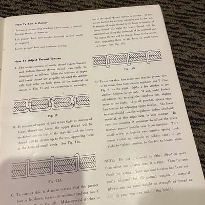 Zig zag sewing machine pamphlet