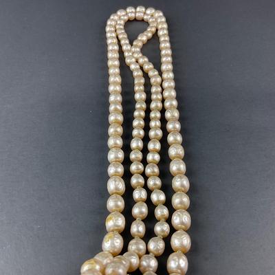 -38- MIRIAM HASKELL | Statement Pearl Necklace | Marked