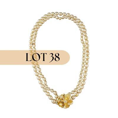 -38- MIRIAM HASKELL | Statement Pearl Necklace | Marked