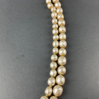 -38- MIRIAM HASKELL | Statement Pearl Necklace | Marked